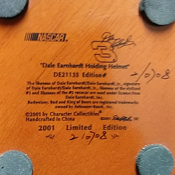 Dale Earnhardt "Holding Helmet" Figurine 9" - Picture 8 of 8